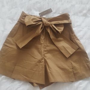 J crew high waisted tan shorts